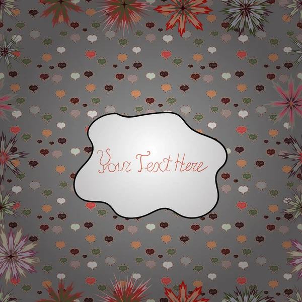 Vektör. Dikişsiz güzel kumaş desen. Doodles'ın gri, beyaz ve bej renkler.