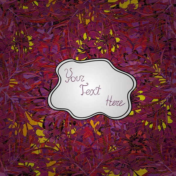 Vektör çizim. Sorunsuz gerçekçi mor, beyaz ve kırmızı yaprakları desen arka plan parlak doğa yeşillik hareket Poster için. Mor, beyaz ve kırmızı arka plan yapraklarda.