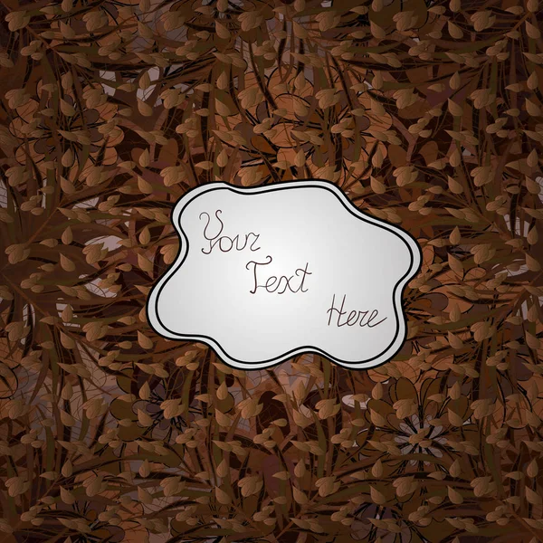 Vektör çizim. Elle çizilmiş tropikal yaprak Dikişsiz desen. Kahverengi, beyaz ve siyah renkler güzel yaprakları.