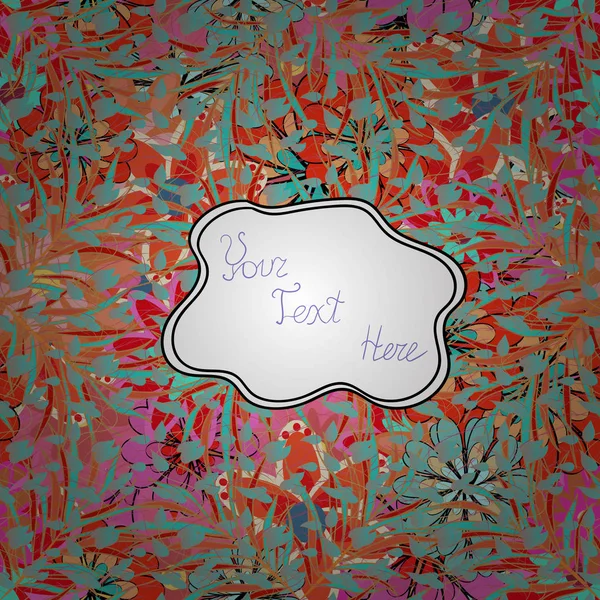 Vektör çizim. El ile çizilmiş Dikişsiz desen yaprak, dal. Düğün, doğal, rustik kağıt mavi, turuncu ve beyaz arka plan üzerinde vektör.