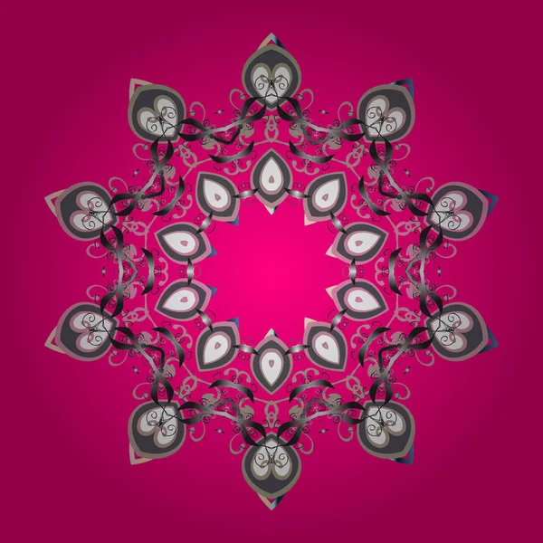 Kar tanesi süs vektör çizim. Sevimli süsleme nesne. İzole kar tanesi. Kar tanesi süsleme kırmızı, gri ve nötr renkler.