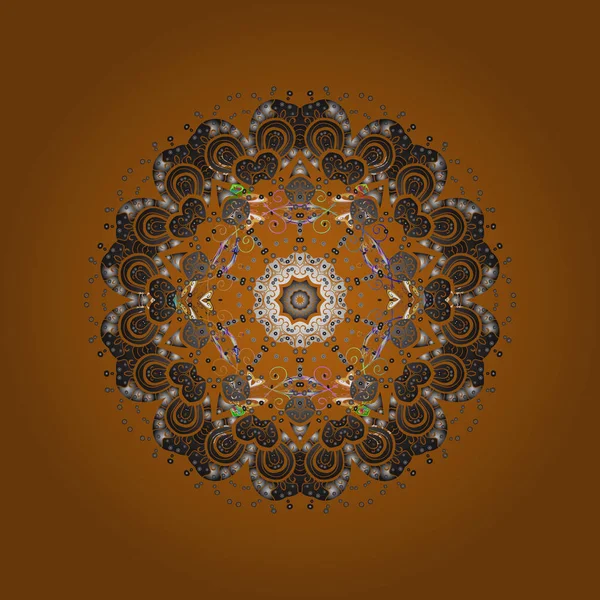 Vektör Noel renkli arka plan ile sevimli kar tanesi. Kış arka plan. Vektör çizim. Kar taneleri ile Noel arka plan.