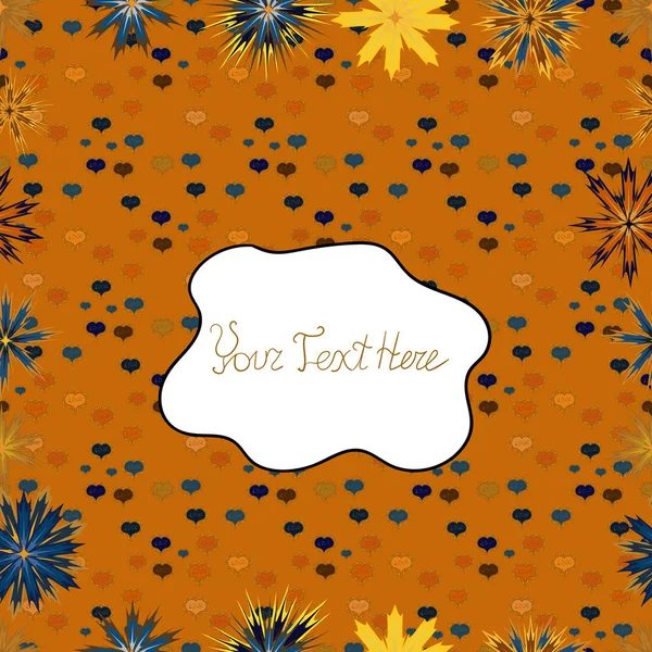 Güzel arka plan. Vektör çizim. Kağıt ambalaj için karalamalar desen. Turuncu, beyaz ve kahverengi renkleri.