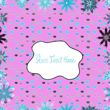 Kibarca, pembe, beyaz ve mavi renkleri üzerinde karalamalar. Soyut sorunsuz vektör desen elle çizilmiş çiçek öğeleri.