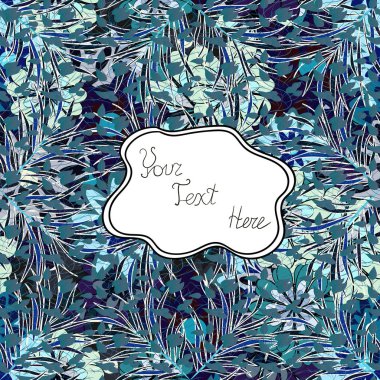 Renk örnekleri panelinde bir kalıptır. Grafik temiz tasarım için kumaş, olay, duvar kağıdı vs. Sorunsuz. Doğrusal vektör desen, çiçek, çiçek ve yaprak soyut yaprakları, mavi, tarafsız ve gri satırı yinelenen.