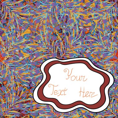 Mavi, beyaz ve turuncu renkleri güzel yapraklarda. Vektör çizim. Seamless modeli. Tropikal yaprak, orman yaprak, dal ağaç sorunsuz vektör çiçek desenli arka plan.