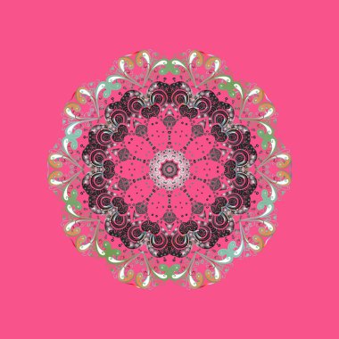 Siluet kar pul izole işareti pembe, gri ve nötr renkler. Grafik öğesi dekorasyon. Kar tanesi mozaik simgesi. Vektör tasarımı. Sembol dondurulmuş, kış, Noel, yeni yıl tatili. Düz tasarım.