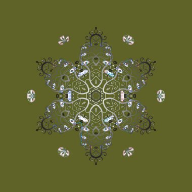 Güzel kar tanesi simgesi. Renkli arka plan üzerinde izole sevimli kar taneleri. Vektör çizim. Basit örnek web için güzel kar tanesi simgesinin.