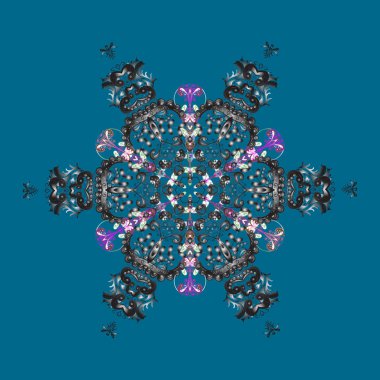 Hava illüstrasyon buz koleksiyonu. Kış mavi, gri ve yeşil Noel kar düz kristal unsuru. Vektör çizim. Xmas frost kar pul izole siluet simge. Kar tanesi vektör arka plan