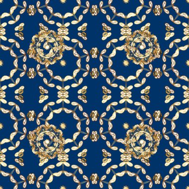 Bu olabilir duvar kağıdı kullanılan, kupa baskı, Bebek giyim, kutuları vb kaydırma. Vektör - hisse senedi. Güzel arka plan. Doodles'ın şirin desen. Dikişsiz güzel kumaş desen. Mavi, beyaz ve kahverengi renkleri.