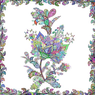 Küçük ölçekli çiçek basit şirin desende. Üretim, duvar kağıdı, baskı, hediye paketi ve scrapbooking Tekstil veya kitap için çiçek sorunsuz arka plan kapsar. Vektör çizim.