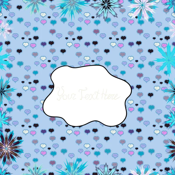 Şirin arka plan. Karalamalar desen. Vektör çizim. Tarafsız, mavi ve beyaz renkler. Tasarım ve hediye paketleme kağıt, tebrik kartları, afiş ve posterler tasarım.