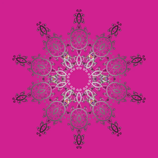 Sembol dondurulmuş, kış, Noel, yeni yıl tatili. Vektör. Kar tanesi mozaik simgesi. Düz tasarım. Grafik öğesi dekorasyon. İzole kırmızı, gri ve tarafsız siluet snow flake işareti.