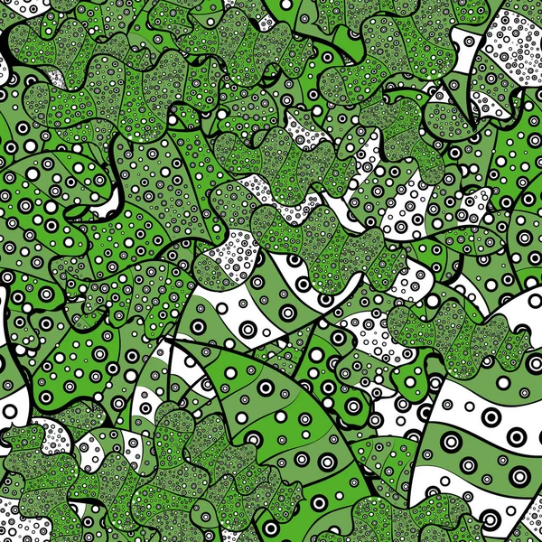 Foto Een Groene Zwarte Witte Kleuren Vectorillustratie Naadloze Patroon Elegante — Stockvector