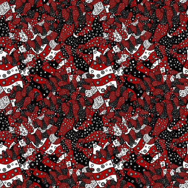 Textura Vectorial Fideos Colores Negro Rojo Blanco Gris Marrón Patrón — Vector de stock