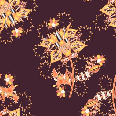 Vektör çizim. Organik motifi arka plan. Ultrafashionable kumaş deseni. Seamless modeli.