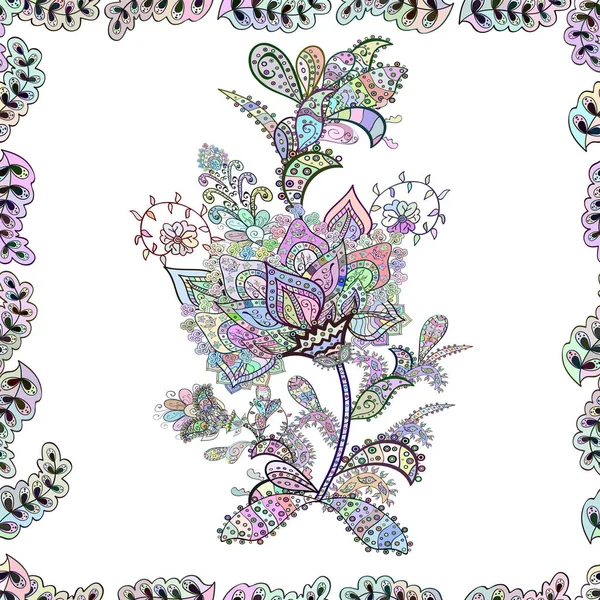 Patrón Primavera Sin Costuras Con Pequeñas Flores Ilustración Vectorial Colores — Archivo Imágenes Vectoriales