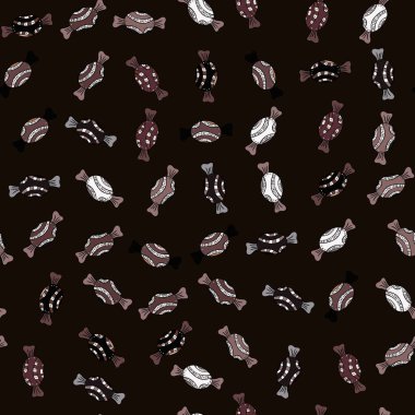 Vektör siyah, kahverengi, gri ve pembe şeker ile seamless modeli. Tekstil, kartlar, için tatlı web tasarım: lezzetli gerçekçi seamles arka plan: grafik fantastik şeker.