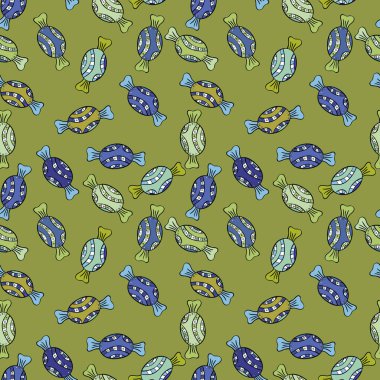 Vektör. Vektör tatlılar ve şekerler. Sorunsuz şekerler.