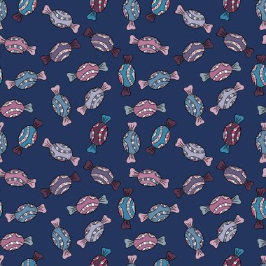 Trendy vektör arka plan. Menekşe, tarafsız ve siyah renkler. Şeker soyut geometrik tarzı ile renkli seamless modeli.