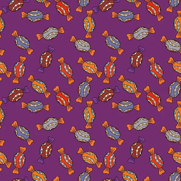 Sorunsuz. Tatlılar ve mumlar, çizimler. Şekerci dükkânı. Vektör çizim.