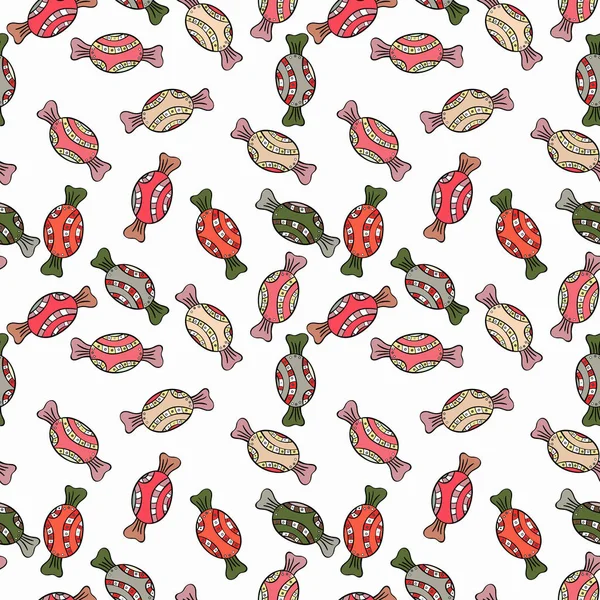 Tatlılar ve mumlar, çizimler. Şekerci dükkânı. Vektör çizim. Sorunsuz.