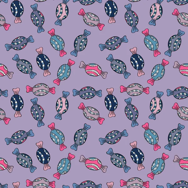 Tekstil, kartlar, için tatlı web tasarım: lezzetli gerçekçi seamles arka plan: grafik fantastik şeker. Vektör seamless modeli ile bağımsız, mavi ve siyah şeker.