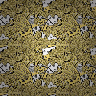 Modern şık doku. Sorunsuz nazik, sarı, siyah, beyaz, gri ve nötr renkler bahar. Vektör - Stok.