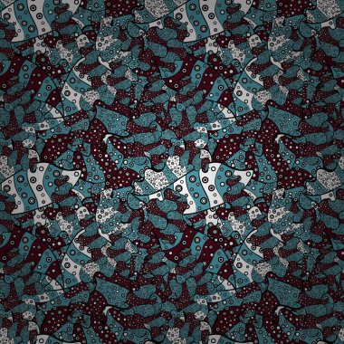 Karalamalar desen. Tasarım ve hediye paketleme kağıt, tebrik kartları, afiş ve posterler tasarım. Dikişsiz desen arka şirin plan. Vektör çizim. Mavi, siyah, kahverengi, beyaz ve gri renkler