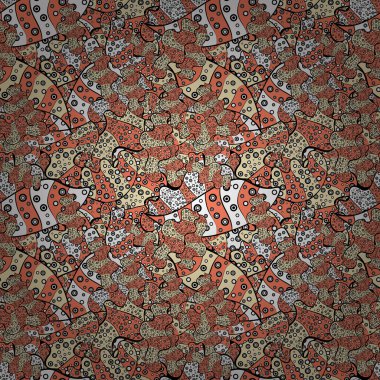 Kartları, davetiyeler, tarihi kartları ve daha birçok kaydetmek için kullanılabilir. Sorunsuz dekoratif arka plan. Siyah, pembe, bej, beyaz ve gri renkler. Karalamalar. Vektör çizim.