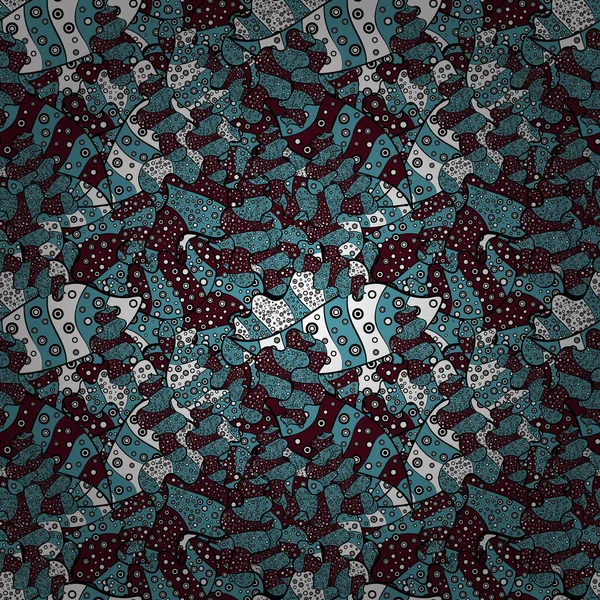 Karalamalar desen. Tasarım ve hediye paketleme kağıt, tebrik kartları, afiş ve posterler tasarım. Dikişsiz desen arka şirin plan. Vektör çizim. Mavi, siyah, kahverengi, beyaz ve gri renkler