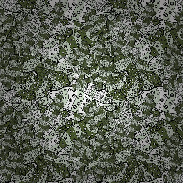 Resimleri bir bağımsız, siyah, yeşil, beyaz ve gri renkler vektör çizim. Dikişsiz desen zarif dekoratif süsleme moda için baskı, karalama defteri, ambalaj kağıdı, duvar kağıdı.