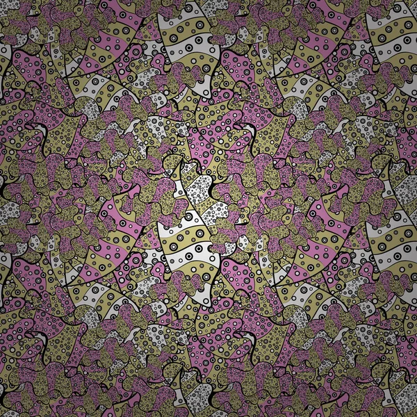 Sorunsuz Retro arka plan tasarlamak. Desen. Siyah, bej, pembe, beyaz ve nötr renkler. Vektör. İhale kumaş deseni.