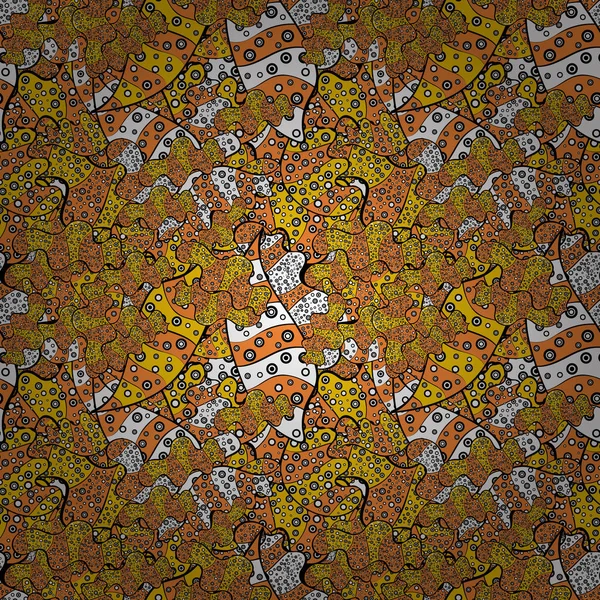 Turuncu, siyah, sarı, beyaz ve gri renkler. Vektör çizim. Vektör soyut desen sayfa antistress için. Kartları, davetiyeler, tarihi kartları ve daha birçok kaydetmek için kullanılan.