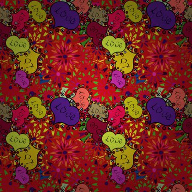 Kırmızı, sarı ve siyah dokulu smear kalp şekilleri vektör nesnelerine arka plan üzerinde kırmızı, sarı ve siyah elemanları ile izole.