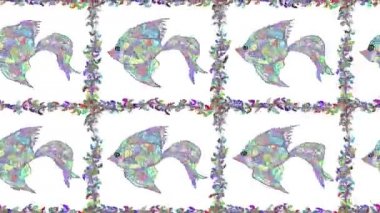 Balıklarla hareketli görüntü bileşimi.