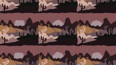 Kahverengi renkli kaktüslü arkaplan.