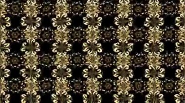 Şark süsleme. Altın tekstil baskı. İslam tasarım. Çiçek fayans. Altın elemanları ile siyah renkleri altın izi. Hareketli görüntüleri kompozisyon.