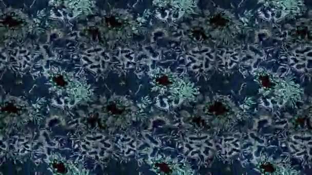 Abstract Nice Background Blue Dark Colors Doodles Pattern Background — Stock Video