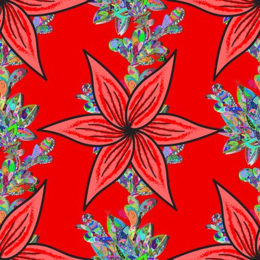 Çiçek arka plan. Doğum günü kartı veya düğün davetiyesi. Vektör çizim. Kırmızı, pembe ve gri renkler. Çiçekli tebrik kartı. Suluboya çiçek buketi.