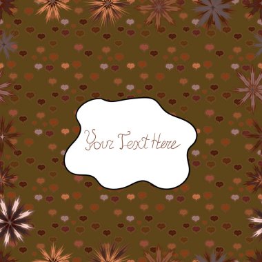 Kahverengi, beyaz ve nötr renkler doğal çiçek deseni. Üstten görünüm, yumuşak tarzı. Sevgililer günü ve tebrik kartı kavramı için şık davet. Çiçek kompozisyon, el boyalı, narin şablonu.