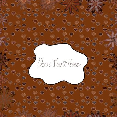 Vektör çizim. Çiçek duvar kağıdı. Seamless modeli. Renkli süs sınır. Hint süsleme. Kahverengi, beyaz ve nötr renkler.