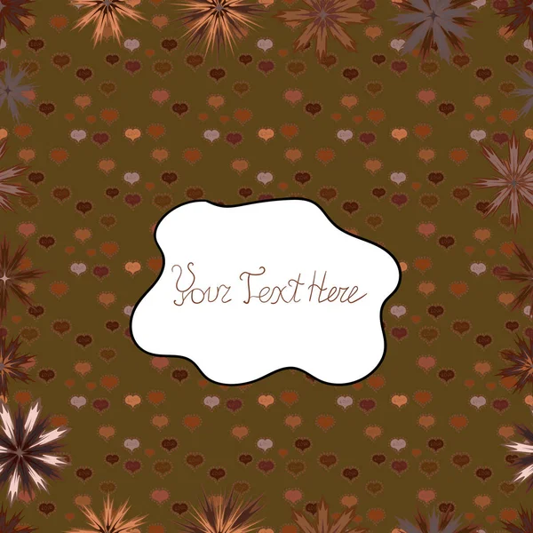 Kahverengi, beyaz ve nötr renkler doğal çiçek deseni. Üstten görünüm, yumuşak tarzı. Sevgililer günü ve tebrik kartı kavramı için şık davet. Çiçek kompozisyon, el boyalı, narin şablonu.