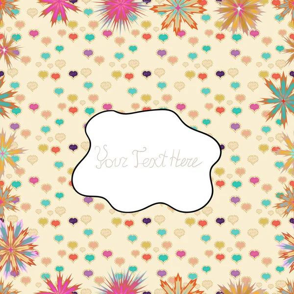 Kağıt, tebrik kartları, poster ve başlık sayfası kaydırma hediye tasarım tasarım. Bej renkli, beyaz ve turuncu renkleri çiçekler. Vektör düz çiçek seamless modeli.