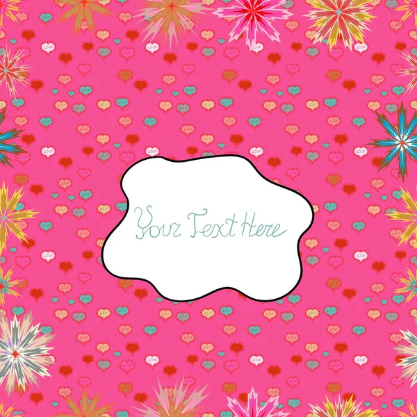 Vektör çizim. Sorunsuz çiçek deseni için duvar kağıdı kullanılabilir. Pembe, beyaz ve kırmızı renkler çiçekler.