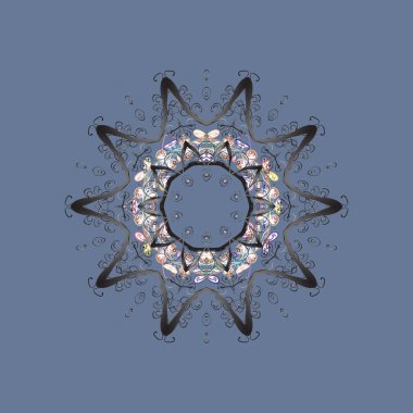 Bahar Tema Dikişsiz desen arka plan rengi. Vektör çizim. Çiçekler, suluboya ile sorunsuz çiçek desenli. Düz çiçek öğeleri tasarım. Mavi, gri ve nötr renkler çiçekler.