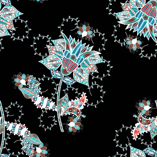 Nature. Nice pattern in the small flower. -black, white and blue flowers. Floral collage. Floral background. Vector pattern. Flower composition.