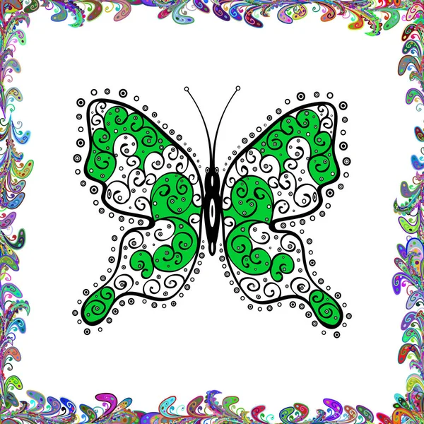 ベクトル 招待状の背景 蝶のシームレスなパターン 黒の色のイラスト — ストックベクタ