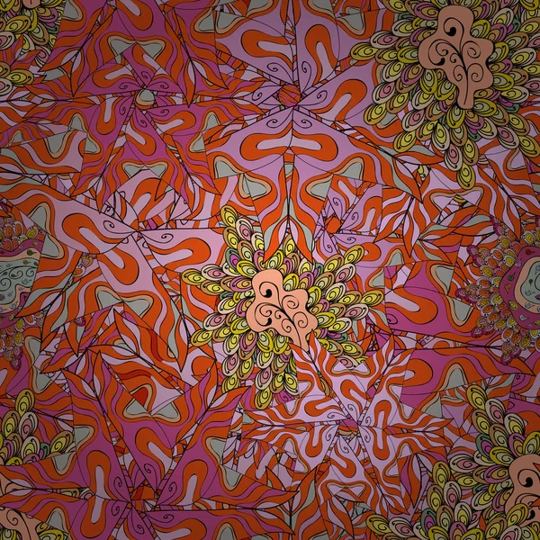 Изображения Оранжевом Нейтральном Розовом Черном Цветах Векторная Иллюстрация Элегантный Декоративный — стоковый вектор