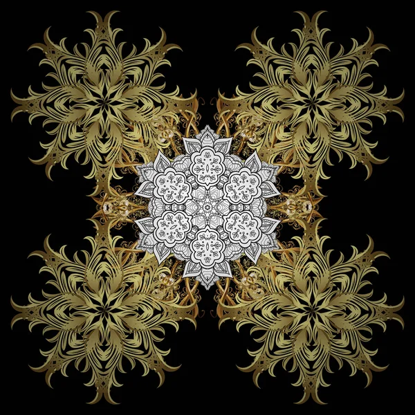 Cute Ornament Object Snowflake Ornament Illustration Illustration Snowflake Ornament Black — Stock Photo, Image